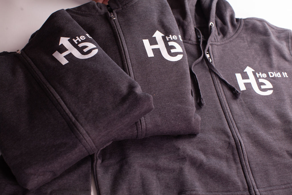 Zip Up Hoodie - He did it.