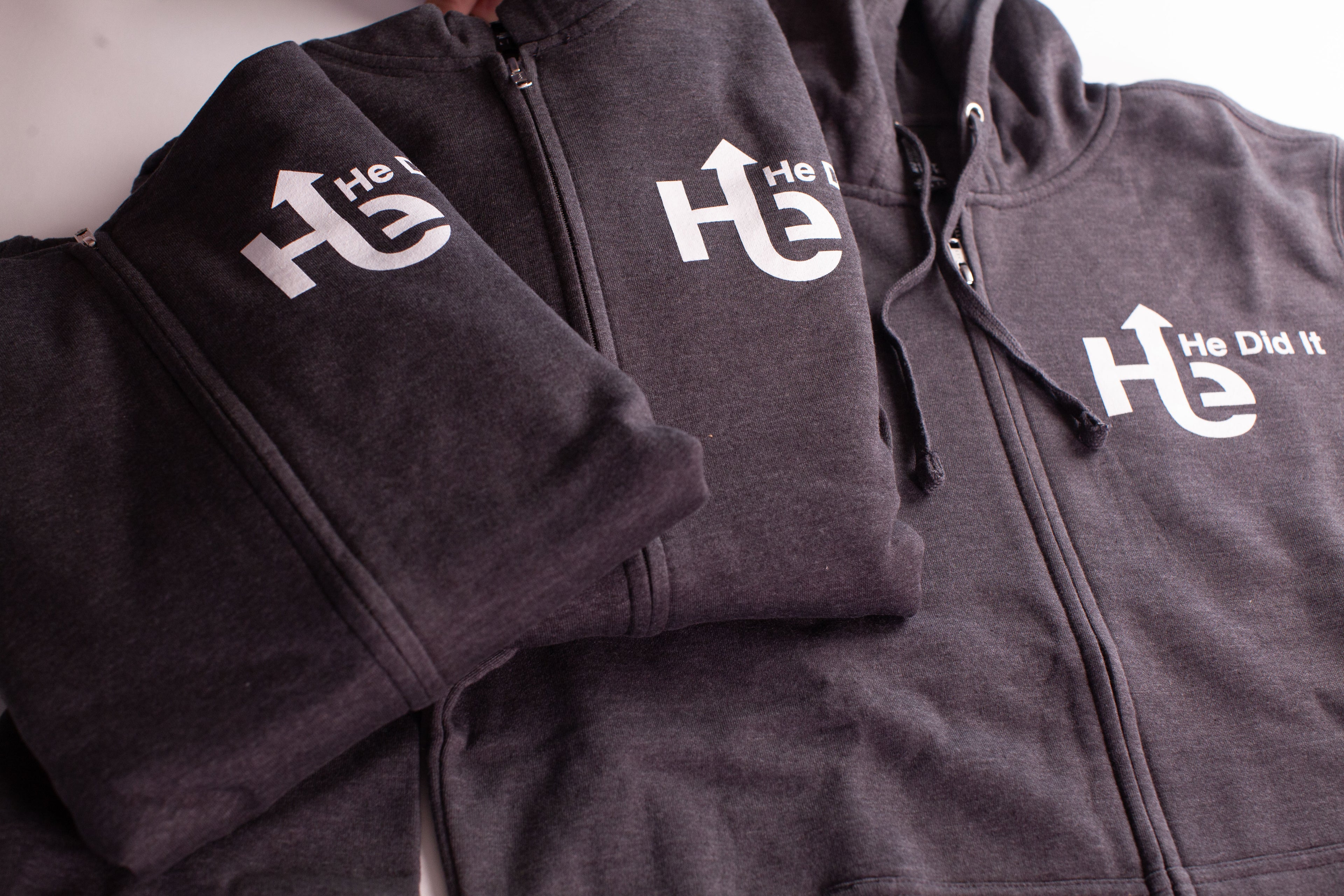 Zip Up Hoodie - He did it.